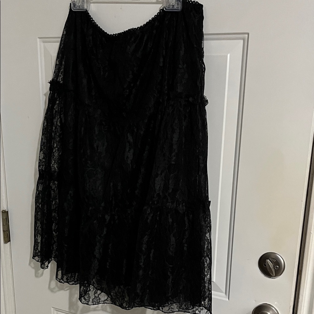 Julie's Closet Black  Maternity Lace Skirt